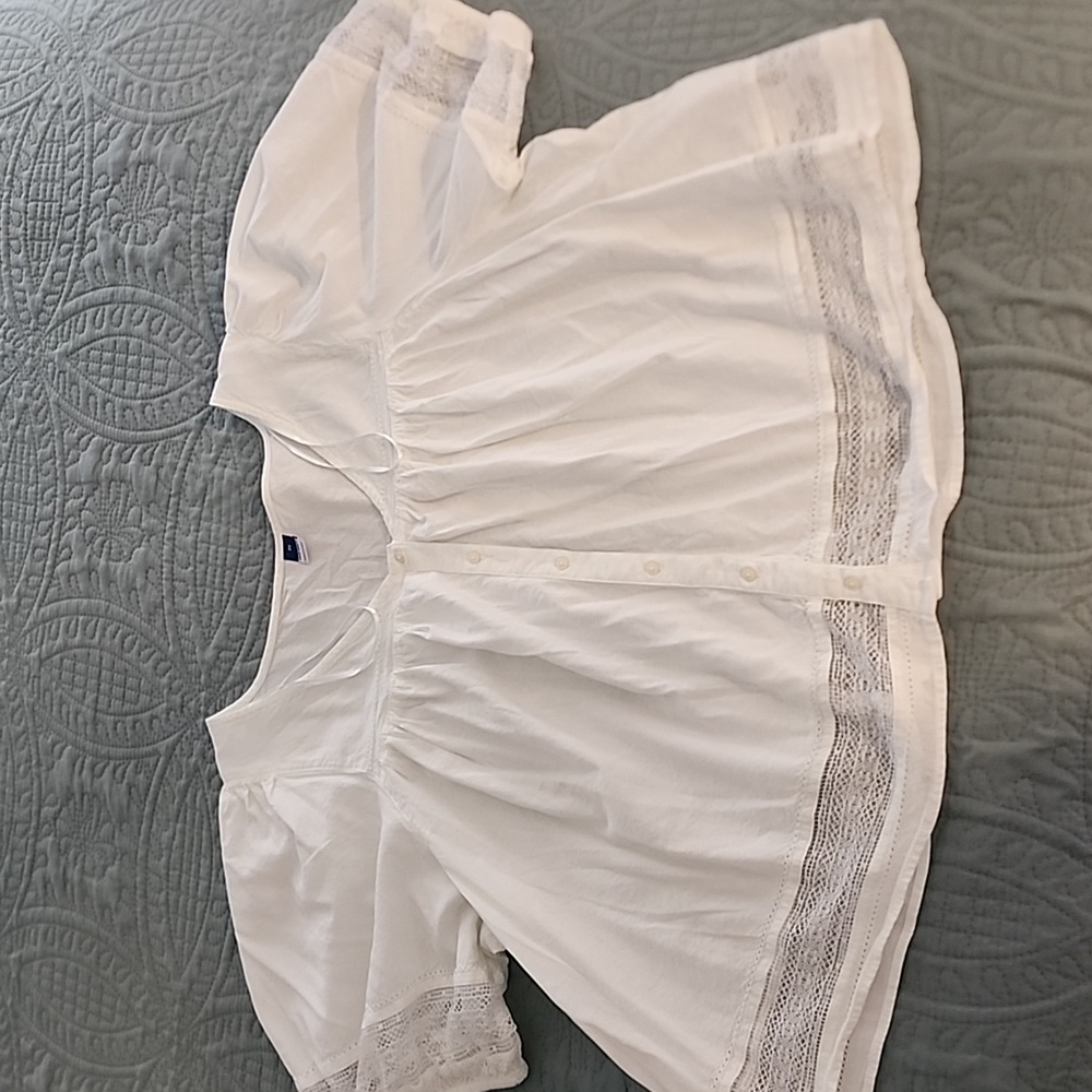 Old Navy white cotton blouse